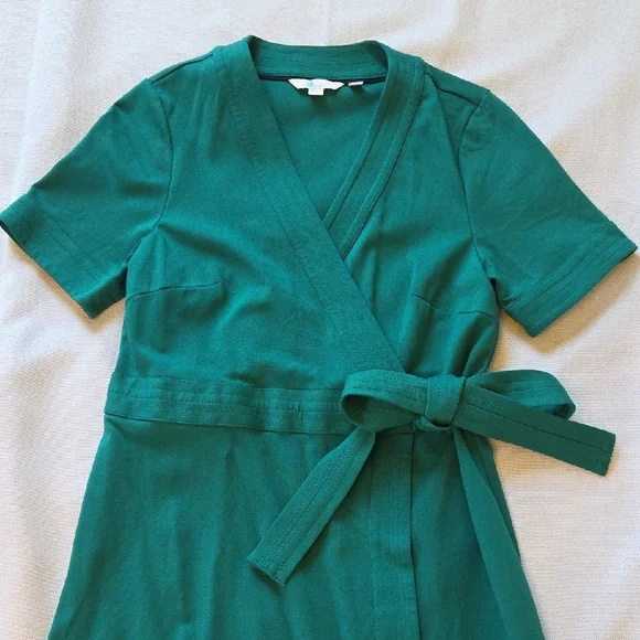 Boden Green Wrap Midi Dress - Size 10 - Picture 2 of 13